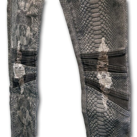 👖 Hudson Krista Skinny Jeans w/ Snakeskin Detail // Size 25 / EUC! - Picture 4 of 12